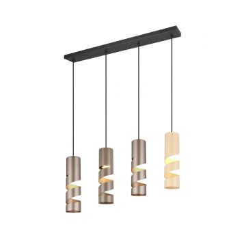Lustra Stream, TRIO, 80x9x150 cm, 10W, 4x GU10, metal, multicolor