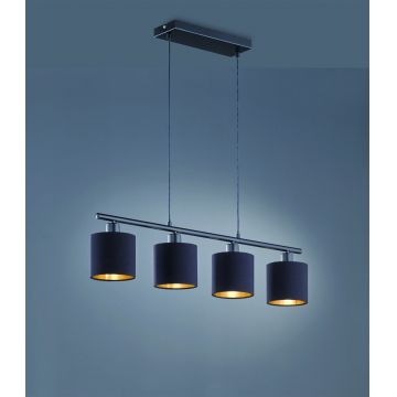Lustra Tommy, RL, 75x12x150 cm, 28W, 4x E14, metal, negru mat