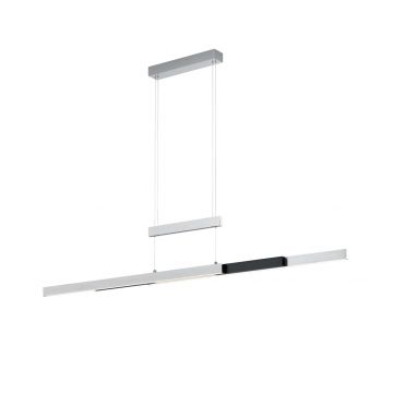 Lustra Trajan, TRIO, 150.5x6x150 cm, 45W, 1x SMD, metal, argintiu lucios