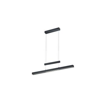 Lustra Trajan, TRIO, 150.5x6x150 cm, 45W, 1x SMD, metal, negru mat