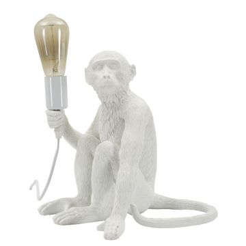 Mauro Ferretti Lampă De Masă Design Maimuță Șezută Alb Cm 33X33X30 | Aosom Romania