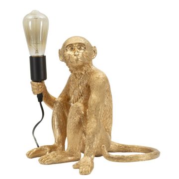 Mauro Ferretti Lampă De Masă Design Maimuță Șezută Auriu Cm 33X33X30 | Aosom Romania