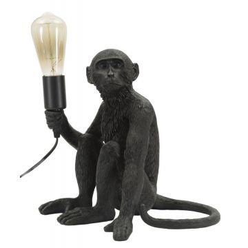 Mauro Ferretti Lampă De Masă Design Maimuță Șezută Neagru Cm 33X33X30 | Aosom Romania