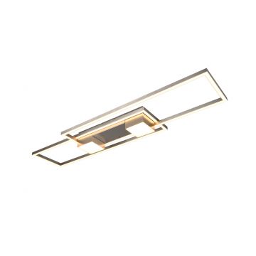 Plafoniera Albany, TRIO, 100x28x8 cm, 37W, 1x SMD, aluminiu, argintiu mat