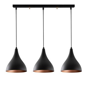 Plafonieră de 3 becuri Opviq lights Berceste Long, negru