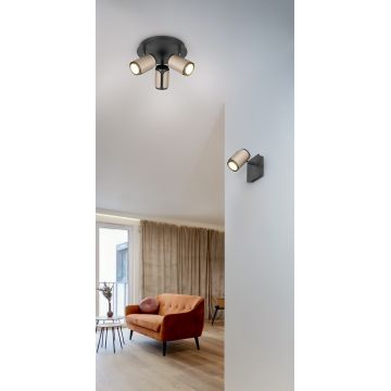 Plafoniera Gillan, TRIO, 30x16 cm, 10W, 3x GU10, metal, bronz