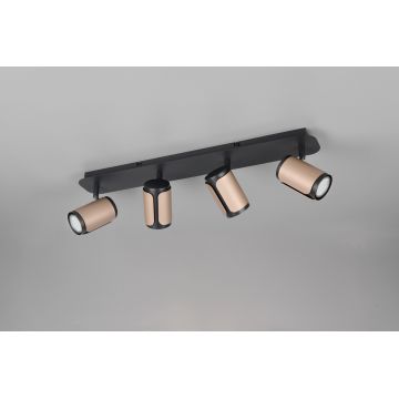 Plafoniera Gillan, TRIO, 60x12x16 cm, 10W, 4x GU10, metal, bronz