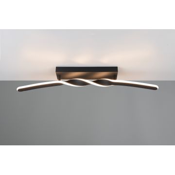 Plafoniera Ginko, RL, 79x9x12.5 cm, 18W, 1x SMD, metal, negru mat