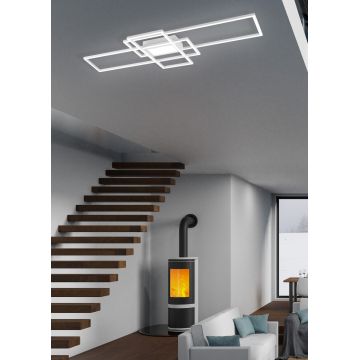 Plafoniera Irvine, TRIO, 105x42x6.5 cm, 60W, 1x SMD, metal, alb mat