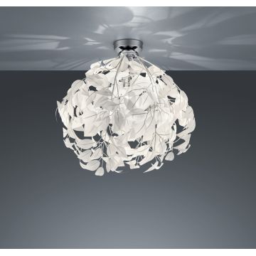 Plafoniera Leavy, RL, 38x58 cm, 28W, 1x E27, metal, alb/argintiu