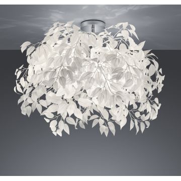 Plafoniera Leavy, RL, 70x73 cm, 28W, 3x E14, metal, alb/argintiu
