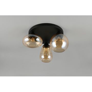 Plafoniera Lumina, TRIO, 35x24.5 cm, 10W, 3x E14, metal, negru mat