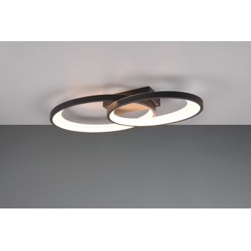 Plafoniera Malaga, RL, 57.5x30x8.5 cm, 25W, 1x SMD, metal, negru