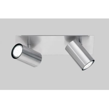 Plafoniera Marley, TRIO, 30x9x15 cm, 35W, 2x GU10, metal, argintiu mat