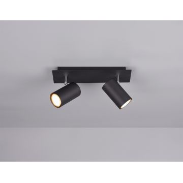 Plafoniera Marley, TRIO, 30x9x15 cm, 35W, 2x GU10, metal, negru mat