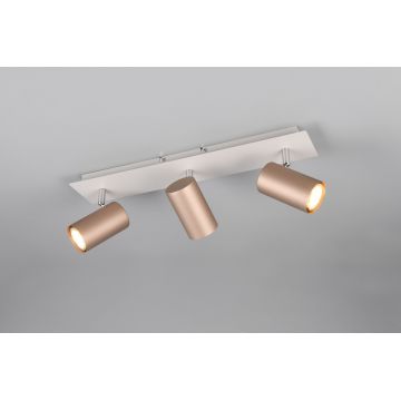 Plafoniera Marley, TRIO, 48x9x15 cm, 35W, 3x GU10, metal, alb/bronz