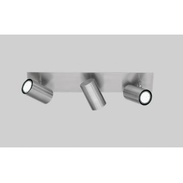 Plafoniera Marley, TRIO, 48x9x15 cm, 35W, 3x GU10, metal, argintiu mat