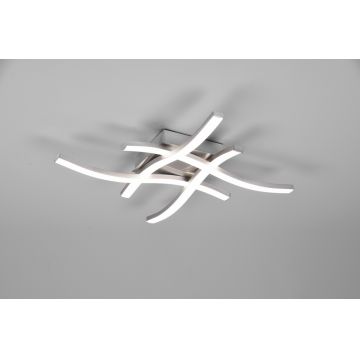 Plafoniera Route, RL, 46x46x7 cm, 5W, 4x SMD, metal, argintiu mat