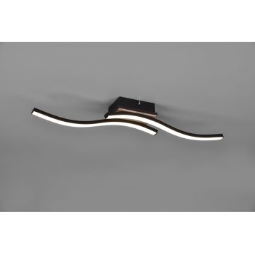 Plafoniera Route, RL, 56x9x7 cm, 5W, 2x SMD, MDF, natur/negru