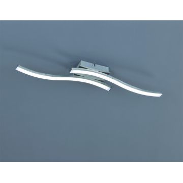 Plafoniera Route, RL, 56x9x7 cm, 5W, 2x SMD, metal, argintiu mat