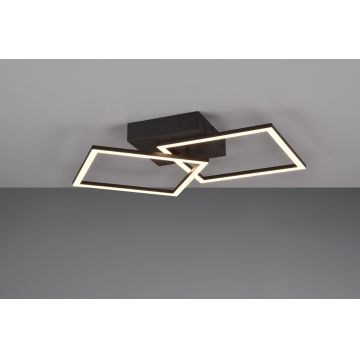 Plafoniera Trail, RL, 44.5x39.5x6.9 cm, 20W, 1x SMD, metal, negru mat
