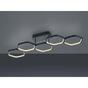Plafoniera Vigo, RL, 90x30x15 cm, 24W, 1x SMD, metal, negru