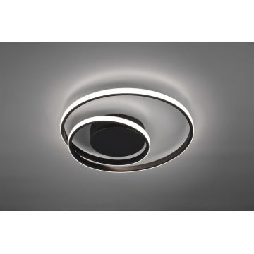 Plafoniera Zibal, RL, 39x7 cm, 22W, 1x SMD, metal, negru mat