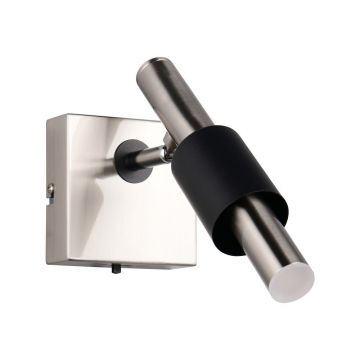 Spot negru/argintiu LED 20,5x10 cm Ikaris – Trio Select