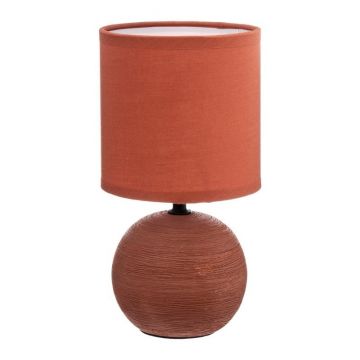 Veioza PWL-1210, Pako World, E14, Ceramica, Teracota, 13x13x25 cm