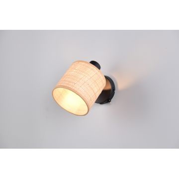 Aplica de perete Aimee, RL, 10x17.6x22.5 cm, 10W, 1x E14, metal, negru mat/bej