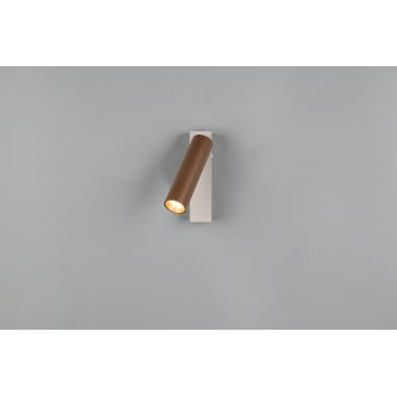 Aplica de perete Ambala, TRIO, 17x13x17.5 cm, 5.5W, 1x SMD, metal, alb/aramiu