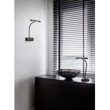Aplica de perete Curtis, TRIO, 18x35 cm, 4W, 1x SMD LED, metal, negru mat