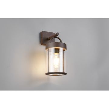 Aplica de perete pentru exterior Almeria, RL, 12.5x18x29 cm, 28W, 1x E27, aluminiu, maro