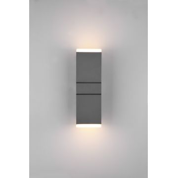 Aplica de perete pentru exterior Avon, TRIO, 9x28 cm, 7W, 2x SMD LED, aluminiu turnat, antracit