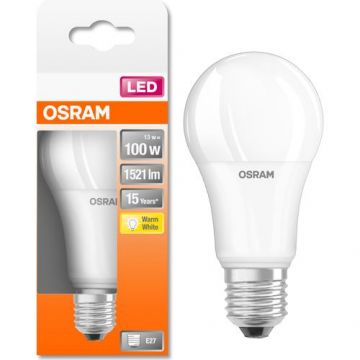 Bec LED Osram LED STAR FR A100, E27, 13W (100W), 1521 lm, lumina calda (2700K), clasa energetica F