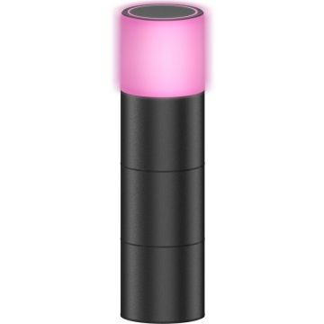 Calex Lampa de gradina inteligenta Calex Smart Pedestal, RGB + alb cald, 4W, IP44, 380 lm, clasa F, Negru