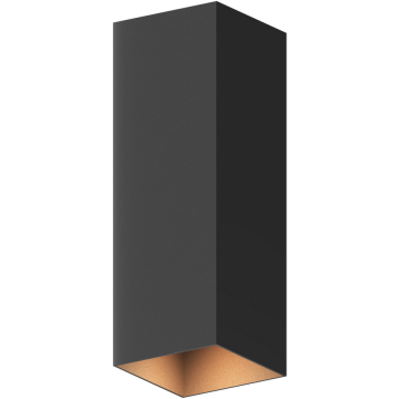 Calex Lampa de perete de exterior LED Calex Milan, lumina alba calda, ajustabila, 8W, 500 lumeni, IP54, inaltime 230 mm, clasa E, Negru