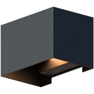 Calex Lampa de perete de exterior LED Calex Venice, lumina alba calda, 7W, IP54, Negru