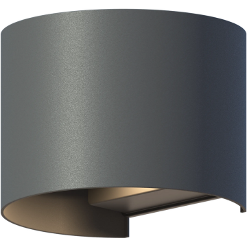 Calex Lampa de perete de exterior LED Calex Verona, lumina alba calda 3000K, 7W, IP54, Gri Antracit