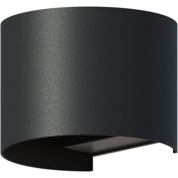 Calex Lampa de perete de exterior LED Calex Verona, lumina alba calda 3000K, 7W, IP54, Negru