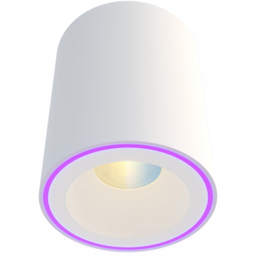 Calex Spot de tavan LED Calex Smart Halo 10cm, RGB, lumina calda, 6.5W, IP20, clasa G, Alb