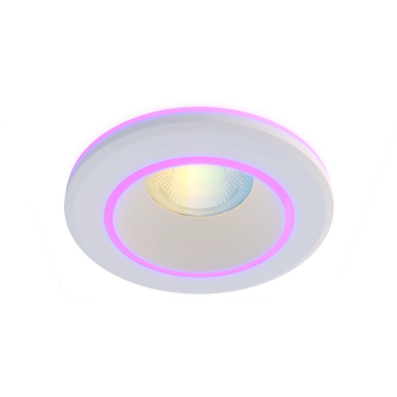 Calex Spot LED Calex Smart Halo 10cm, RGB lumina calda, 6.5W, 340 lm, IP20, clasa G, Alb