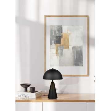 Lampa de masa Alfie, TRIO, 30x44 cm, 40W, 1x E27, metal, negru mat