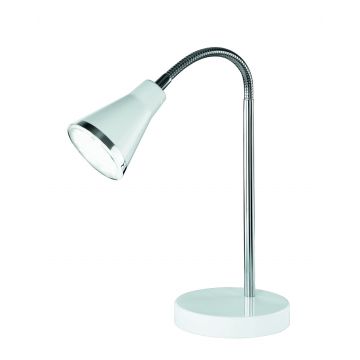 Lampa de masa Arras, RL, 11.5x38 cm, 4W, 1x SMD LED, plastic, alb
