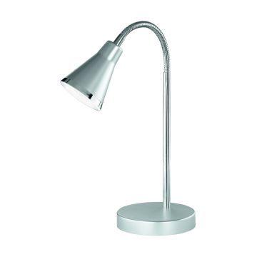 Lampa de masa Arras, RL, 11.5x38 cm, 4W, 1x SMD LED, plastic, argintiu