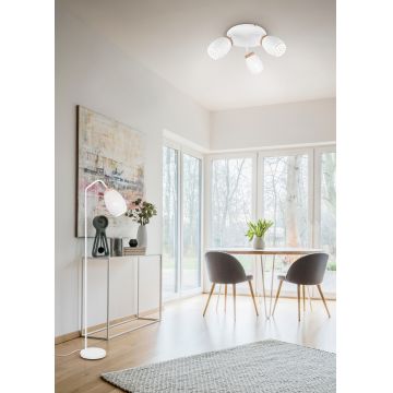 Lampadar Bidar, RL, 22x147 cm, 10W, 1x E27, metal, alb mat/natur
