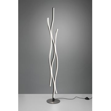 Lampadar Blaze, TRIO, 20.5x138 cm, 28W, 1x SMD LED, metal, argintiu/negru
