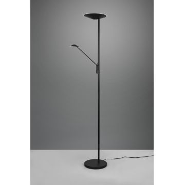 Lampadar Brantford, TRIO, 30x180 cm, 30W/6.5W, 2x SMD LED, metal, negru mat
