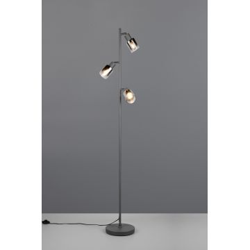 Lampadar Cadiz, RL, 23x154 cm, 10W, 3x E14, metal, negru mat