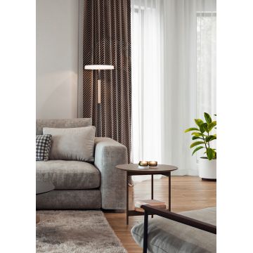 Lampadar Celeste, TRIO, 33x160 cm, 15W, 1x SMD LED, metal, negru/alb